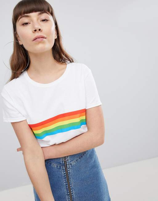 rainbow stripe t shirt