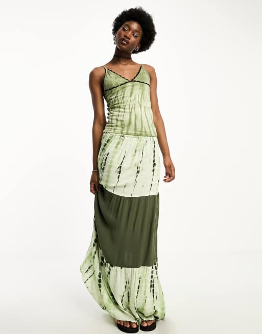 Daisy Street tie dye Y2K cami top with trim co-ord, 2 of 4