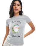 [Daisy Street] Daisy Street Toadally Adorable frog graphic tee in grey 8 GREY
