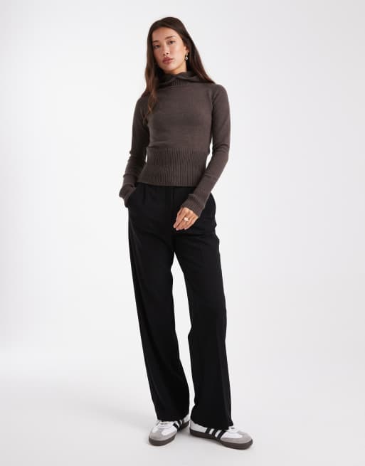 Daisy Street - Top ajusté en maille à capuche - Marron, 2 de 4