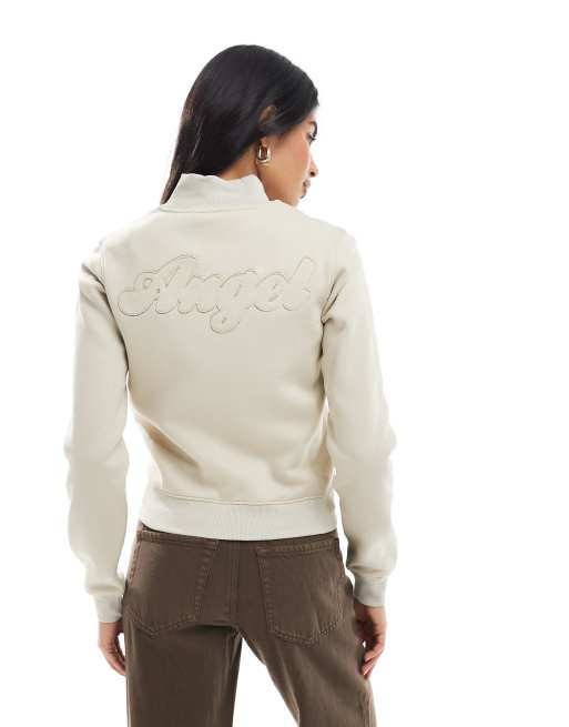 Daisy Street - Top zippé en maille à col cheminée - Crème, 3 de 4