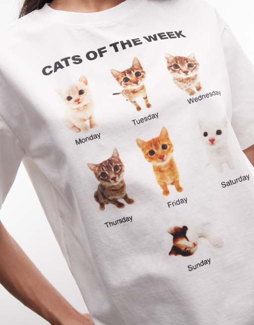Daisy Street - Ugens katte-pyjamastop og bukser med multifarvede tern, 3 af 4