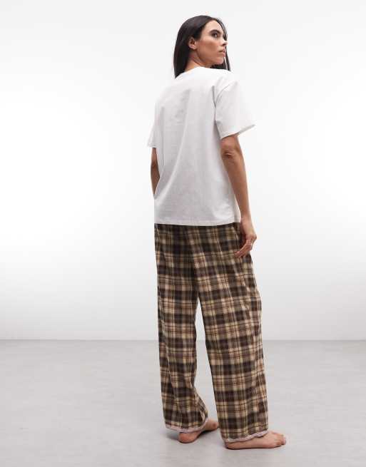 Daisy Street - Ugens katte-pyjamastop og bukser med multifarvede tern, 4 af 4