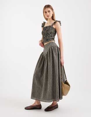 Daisy Street V Waist Midaxi Skirt In Black