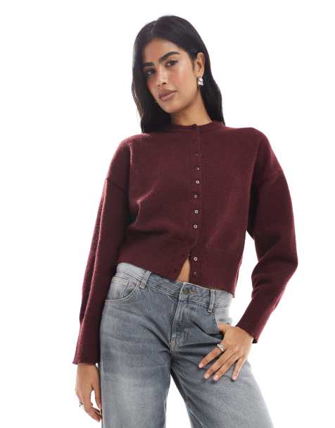Daisy Street - Vest met aansluitende taille in bordeauxrood - view 1