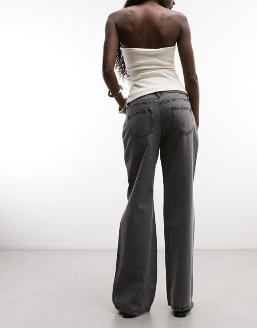 Daisy Street - Vintagegrå lavtaljede boyfriend-jeans, 3 af 5