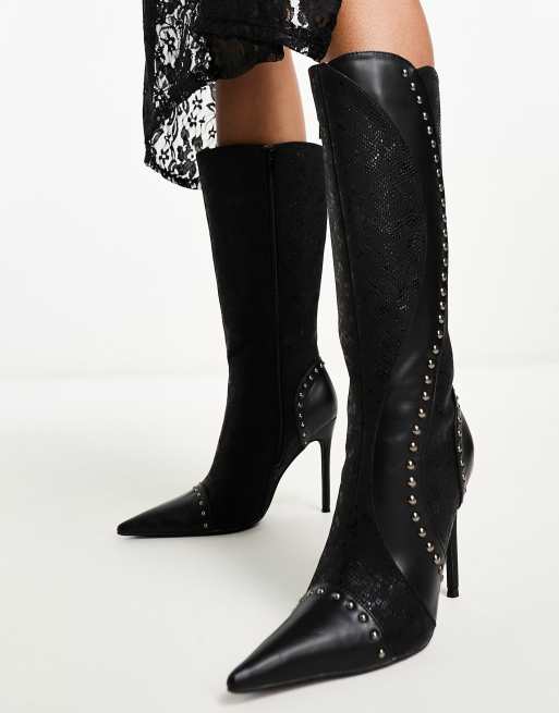 Studded hotsell knee boots