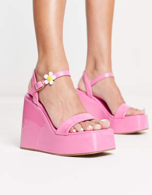 Daisy Street Daisy Street wedge sandals in pink