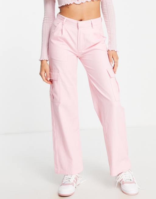 Y2k Baggy Wide Leg Pink Denim Pants - UrbanWearOutsiders