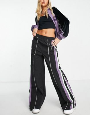 Daisy Street wide leg skate track pants in purple co-ord - ASOS Price Checker
