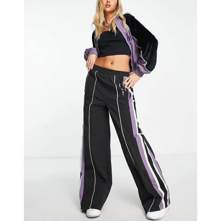 adidas Sportswear Wide-Leg Fleece Pants - Purple