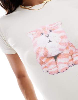 Daisy Street X Bagpuss Graphic Baby Tee In White