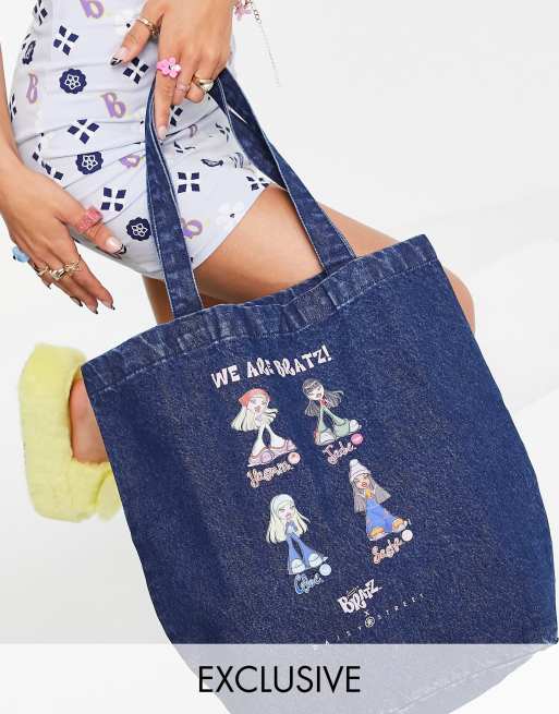 Daisy Street x Bratz denim tote bag with girls print