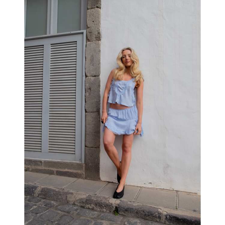 Daisy Street x Emma Jean floaty lace satin cami top with lace