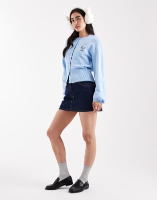 Daisy Street X Miffy Baby Shirred Cardigan In Blue