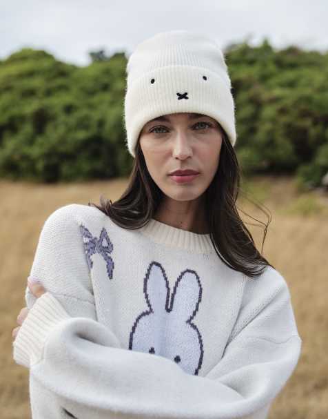 Daisy Street x Miffy beanie in white - view 1