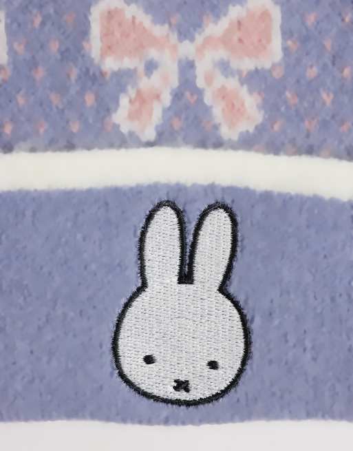 Daisy Street x Miffy czapka beanie w kolorze niebieskim, 2 z 3