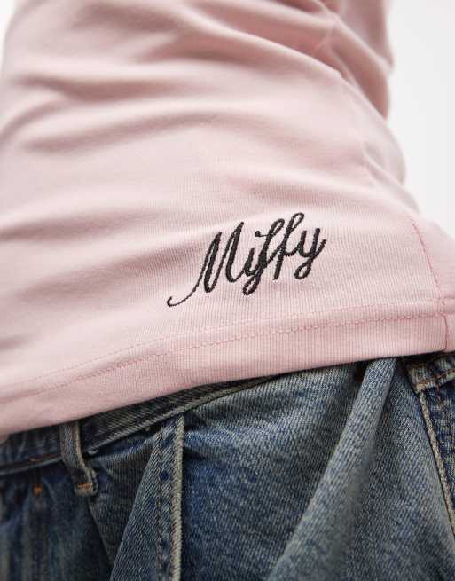 Daisy Street x Miffy double layer top in navy and pink, 4 of 4