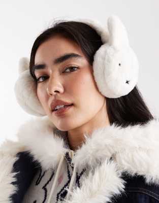 Daisy Street Daisy Street x Miffy fluffy ear muffs-White
