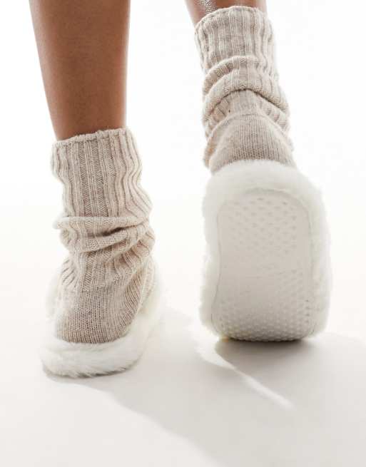 Daisy Street x Miffy fluffy slippers in white, 3 of 4