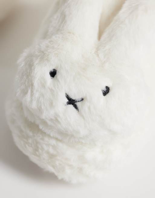 Daisy Street x Miffy fluffy slippers in white, 3 of 4