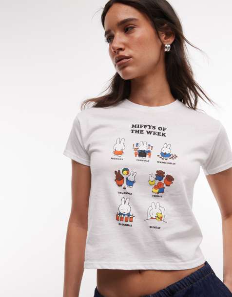 Daisy Street x Miffy - Hvid baby-T-shirt med ugens dage - view 1