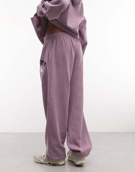 Daisy Street x Miffy joggers con risvolto rosa polvere coordinato, 3 di 5