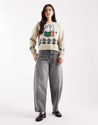 Daisy Street X Miffy Knit Sweater In Neutral