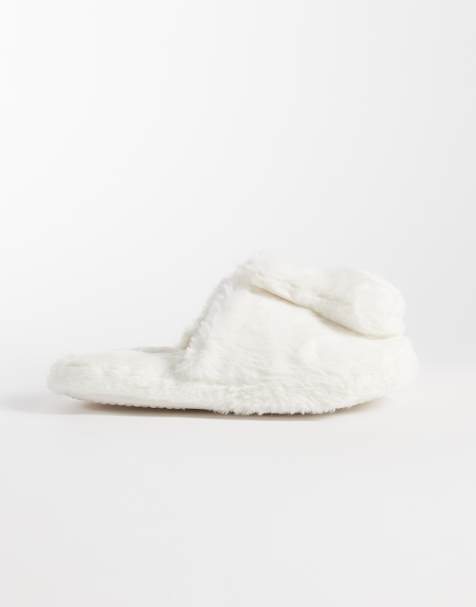 Daisy Street x Miffy pluizige pantoffels in wit - view 1