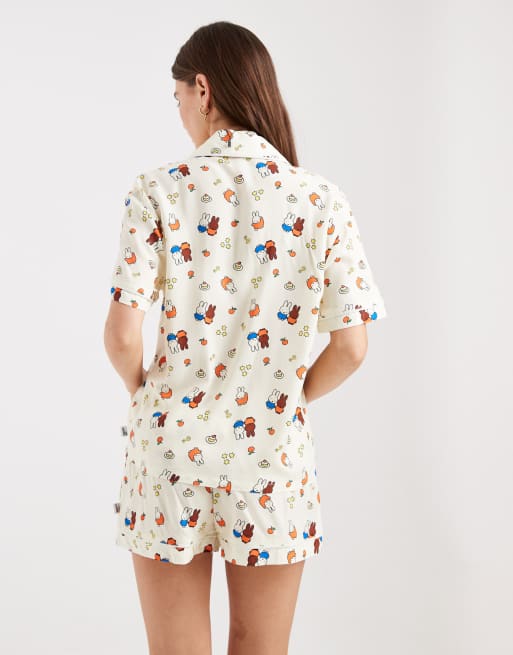 Daisy Street x Miffy – Pyjama in Gelb mit passendem Hemd und Shorts, 3 von 4
