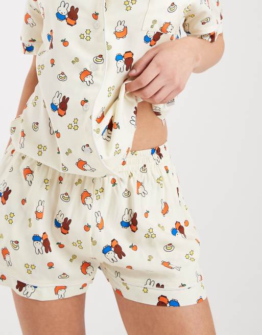 Daisy Street x Miffy – Pyjama in Gelb mit passendem Hemd und Shorts, 4 von 4