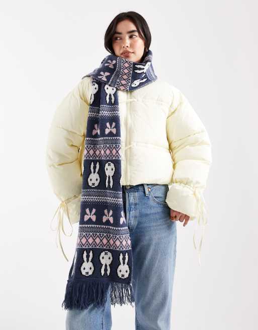 Daisy Street x Miffy – Schal in Marineblau mit Motiv