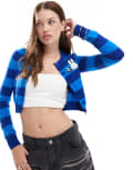 [Daisy Street] Daisy Street x Miffy stripe cardigan with Miffy and panda graphic-Black 6 Blue stripe