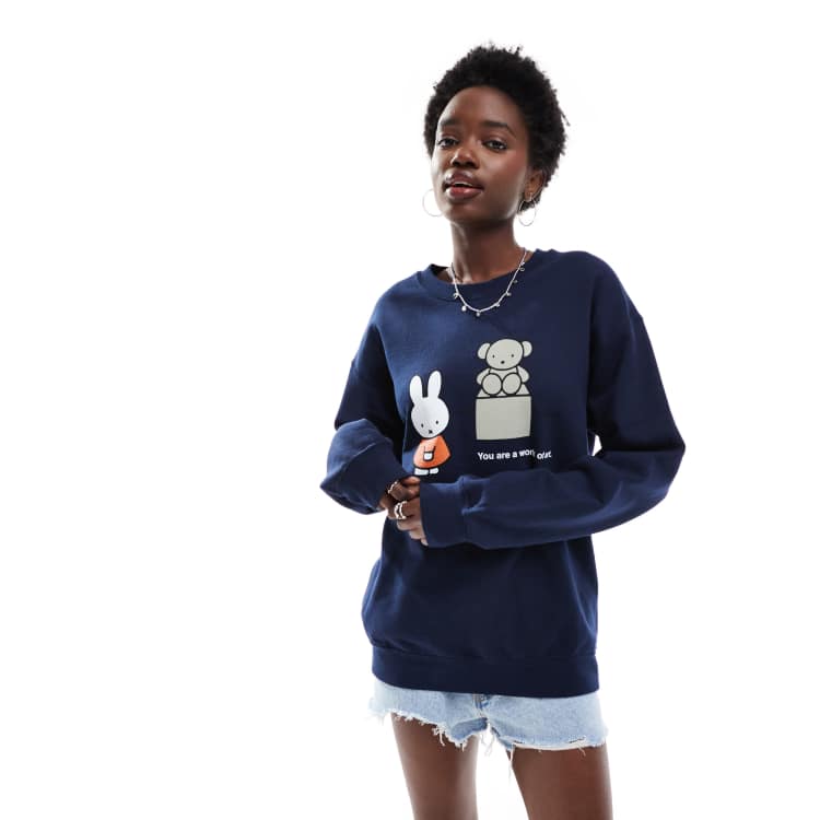 デイジーストリート Daisy Street 【 Embroidered Sweatshirt Women 】 レディース Daisy Street pink stripe LA embroidered sweatshirt | ASOS