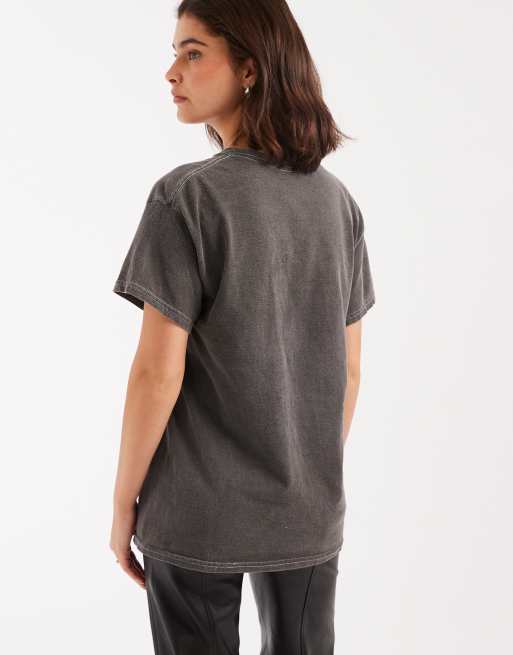 Daisy Street x Miffy - T-shirt oversize à imprimé canards - Noir délavé, 2 de 4