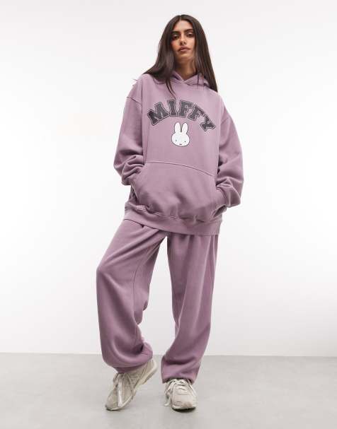 Daisy Street x Miffy tracksuit in dusky pink co-ord - view 1