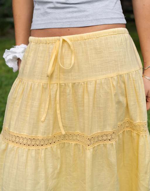 ◆Since Then◆ Milky Tiered Skirt Milky tiered skirt – SINCETHEN