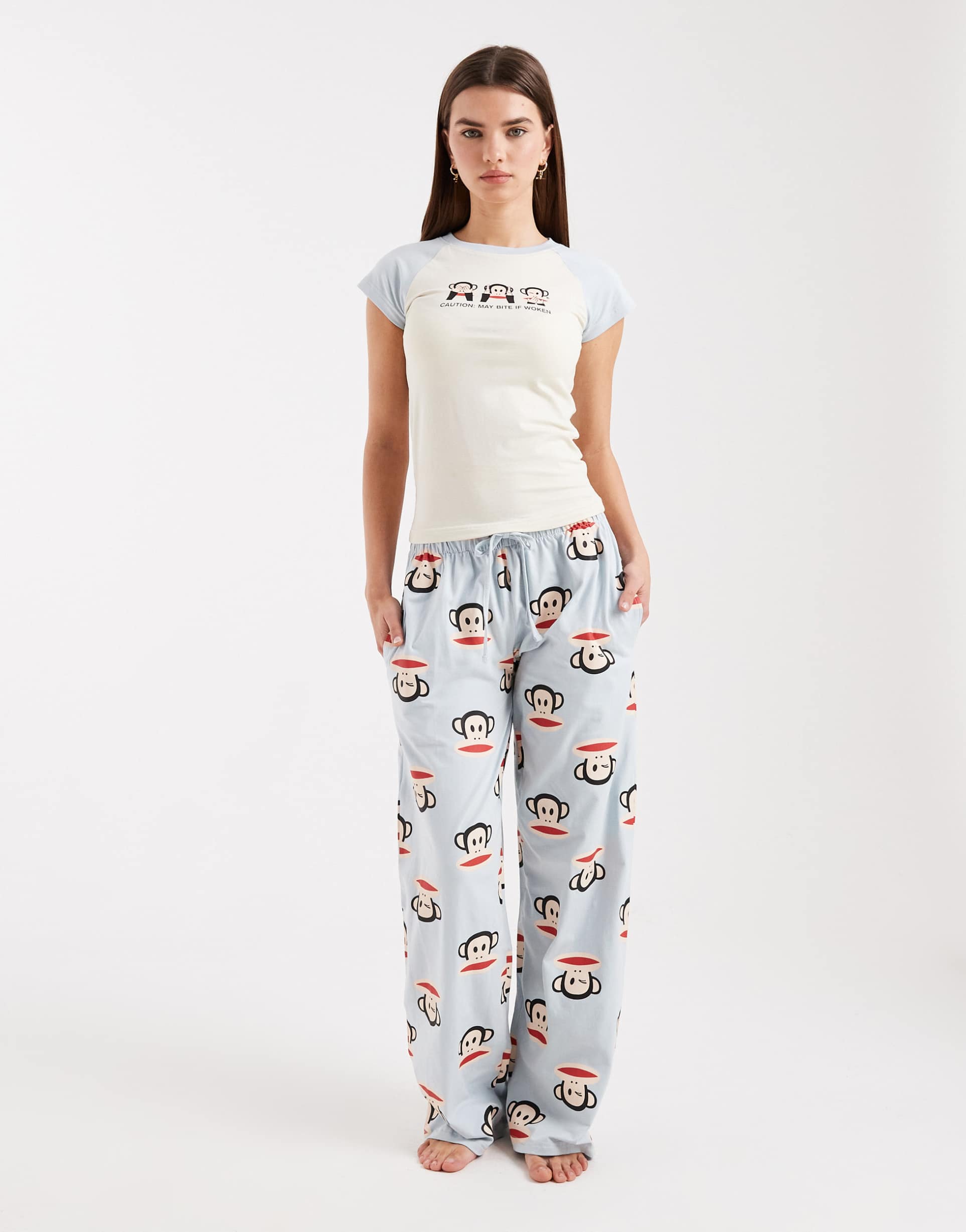 daisy street x paul frank short sleeve pajama set