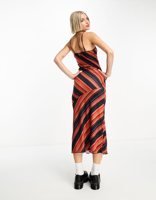 Daisy Street Y2K cami maxi dress in retro stripe, 3 of 4