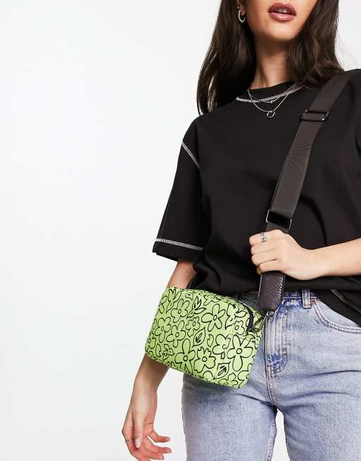 Daisy Street – Zielona torebka crossbody w kwiatowy wzór 