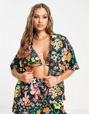 Damson Madder beach shirt co-ord in floral print - ASOS Price Checker