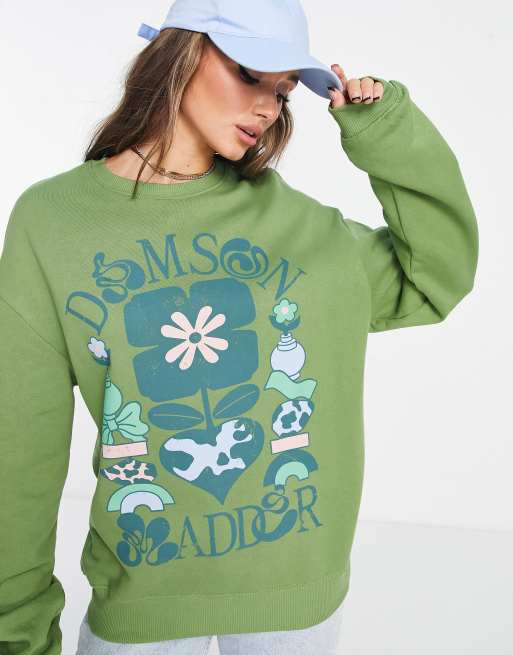 green cotton sweater