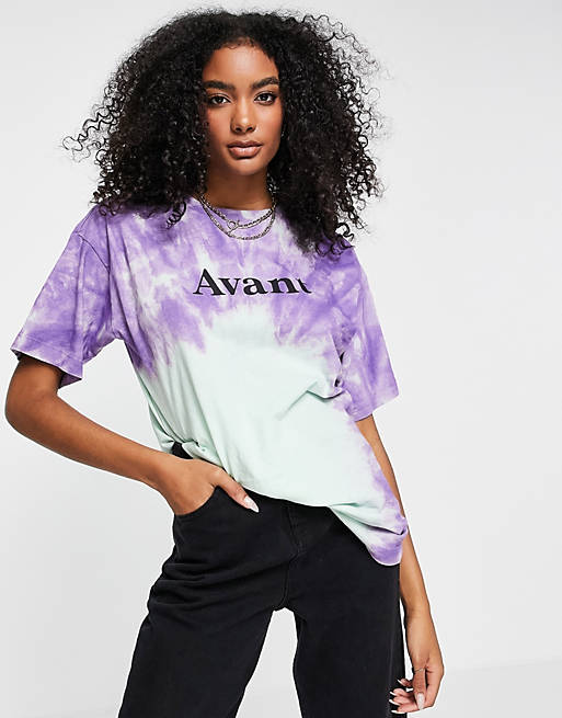 Damson Madder organic cotton avant tie dye t-shirt in purple multi 