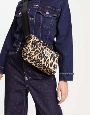 Damson Madder Damson Madder polyester cross body bumbag in leopard print-Multi