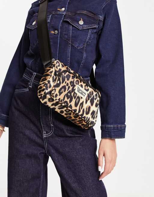 Damson Madder polyester cross body bumbag in leopard print | ASOS