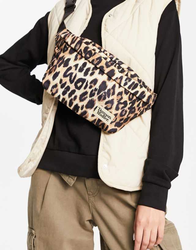 Damson Madder polyester fanny pack in leopard print