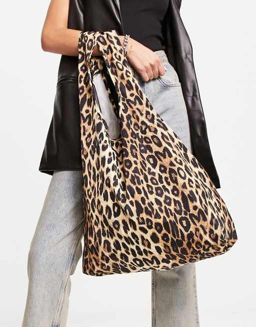 Leopard print store bag asos