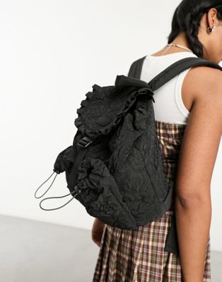 Damson Madder stitch quilted backpack in black - ASOS Price Checker