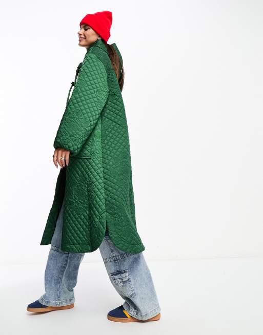 Green deals satin coat