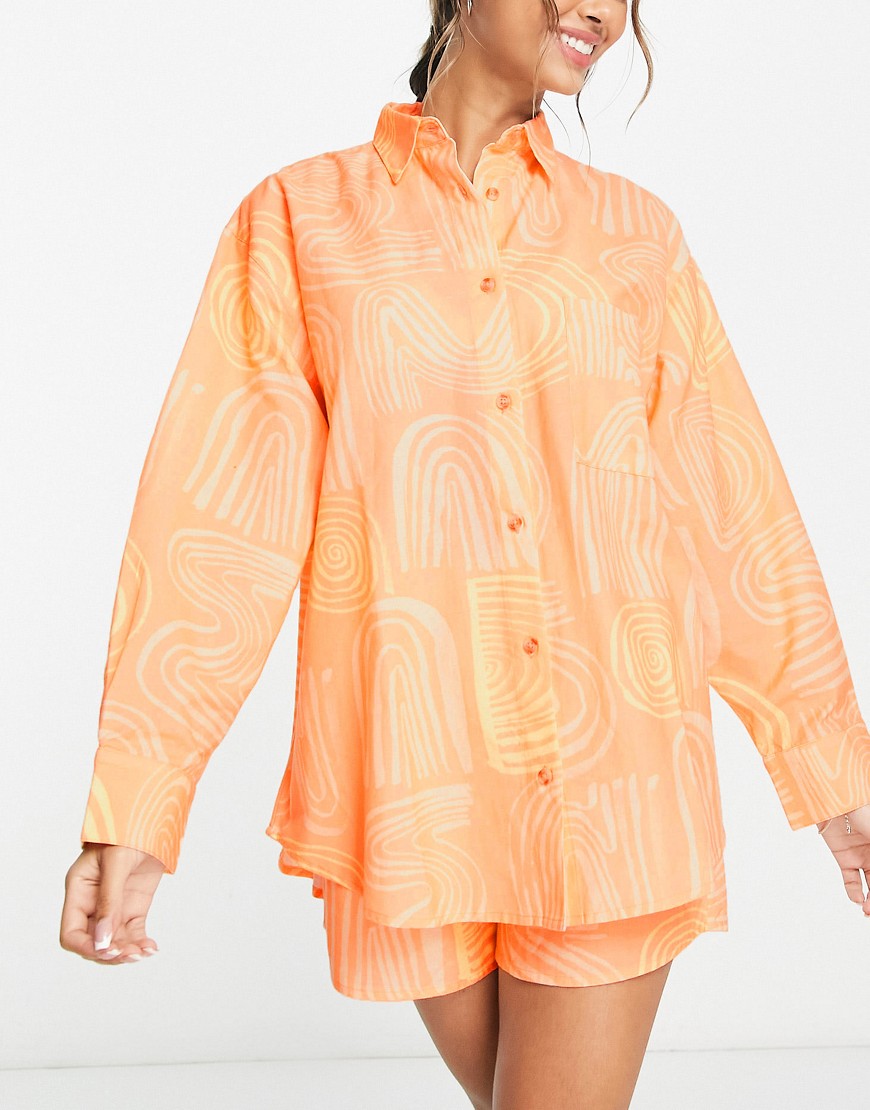 Damson Madder skyla shirt in orange - part of a set